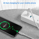 NÖRDIC 5m USB3.2 Gen1 USB-C till A nylonflätad kabel snabbladdning 3A 5Gbps Power Delivery PD 60W vit