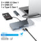 NÖRDIC DisplayLink USB-A & USB-C Dockingsstation 1 till 15 för trippla monitorer 3xHDMI 4K30Hz för Mac M1 M2 Thunderbolt 3 & 4