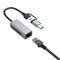 NÖRDIC USB-A 3.0 till Giga Ethernet Nätverksadapter USB-A och USB-C Space Grey Aluminium RTL8153