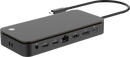 NÖRDIC 1 till 12 USB-C dubbla monitorer dockningstation 1xHDMI 1xDP 8K30Hz 2xUSB-C 10G 4xUSB-A 1xPD100W 1xRJ45 1xAudio 1xSD 1xMicro SD med plats för Kensington lås M1 M2 Thunderbolt 3/4 USB4
