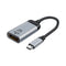 NÖRDIC USBC till HDMI adapter 10cm 4K 60Hz stöd för HDCP1.4 och 2.2 space grey aluminium