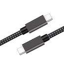 NÖRDIC 25cm USB3.2 Gen1 USB-C till C nylonflätad kabel snabbladdning 3A 5Gbps Power Delivery PD 60W