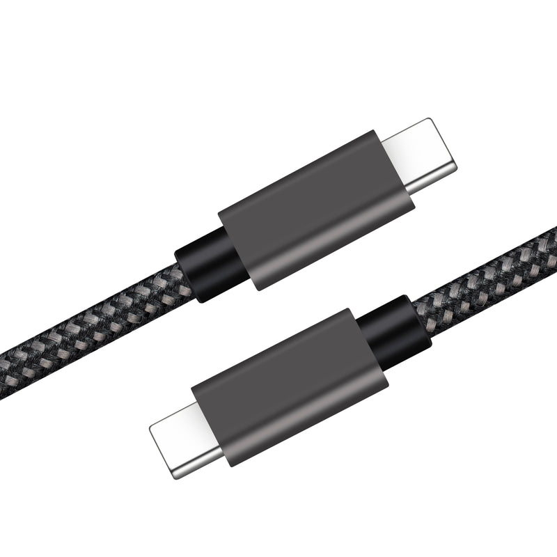 NÖRDIC 1,5m USB3.2 Gen1 USB-C till C nylonflätad kabel snabbladdning 3A 5Gbps Power Delivery PD 60W