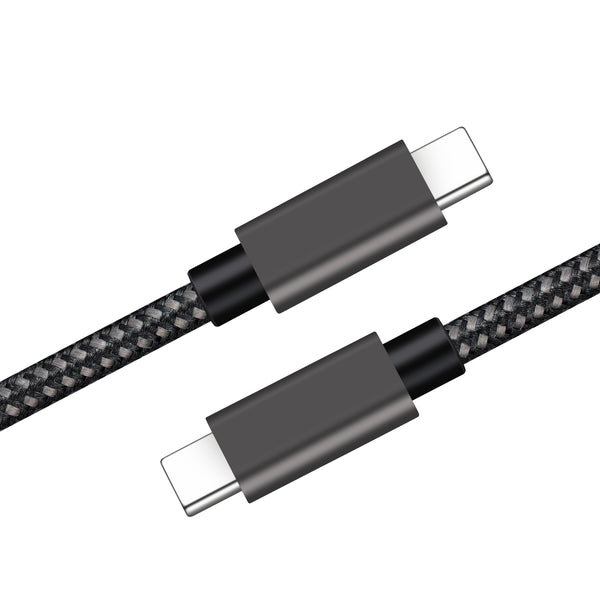 NÖRDIC 1m USB3.2 Gen1 USB-C till C nylonflätad kabel snabbladdning 3A 5Gbps Power Delivery PD 60W
