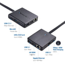 Cable Matters 1 till 8 USB-C Dockningstation HDMI 4K30Hz PD80W 2xUSB-C 5Gbps RJ45 Giga Lan Micro SD och SD kortläsare