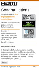 Cable Matters certifierad Ultra High Speed HDMI2.1 aktiv AOC optisk fiberkabel 10m 8K 60Hz 4K 120Hz 48Gbps Dynamic HDR, eARC, VRR kompatibel RTX3080