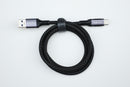 NÖRDIC 2m USB3.2 Gen1 USB-C till A nylonflätad kabel snabbladdning 3A 5Gbps Power Delivery PD 60W