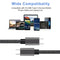 NÖRDIC 25cm USB3.2 Gen1 USB-C till C nylonflätad kabel snabbladdning 3A 5Gbps Power Delivery PD 60W