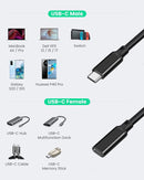 NÖRDIC 1m USB2.0 USB-C ha till C ho förlängningskabel 2,4A 480Mbps 12W