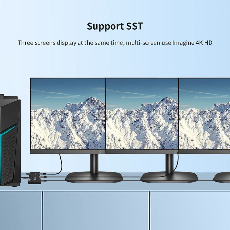 NÖRDIC Displayport splitter 1 till 3 8K30Hz 4K120Hz MST