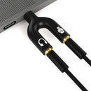 NÖRDIC Ljudadapter 3,5mm adapter till mic och hörlur