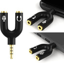NÖRDIC Ljudadapter 3,5mm adapter till mic och hörlur