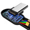 Mcdodo CA-5281   Vinklad USB C till vinklad USB A kabel för synkning och snabb laddning, med LED, svart, 1,2m
