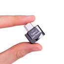 NÖRDIC USB-C 3.1 kortläsare med nyckelring 5Gbps TF, MicroSD, Micro SDHC, Micro SDXC 2TB UHS-I grå