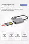 NÖRDIC USB-C kortläsare SD 4.0  UHS-II  USB 3.1 SuperSpeed 5Gbps SD, SDXC, SDHC, MicroSD, Micro SDXC, Micro SDHC, MMC