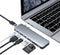 NÖRDIC 2 till 7 USB-C dubbla monitorer dockningsstation för MacBook Pro och Air 1xHDMI 4K60Hz 1xThunderbolt 3 USB-C 5K60Hz 40G 1xUSB-C 100W PD