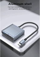 NÖRDIC 1 till 3 Dockningstation USBC to 1xDP 8K60Hz 1xUSBC 100W PD och 1xUSB-A 5Gbps
