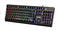NÖRDIC bakgrundsbelyst trådat RGB gamingtangentbord, nordisk, membranbrytare, 25 anti-ghosting tangenter, mediatangenter, aluminium, ABS plast, USB