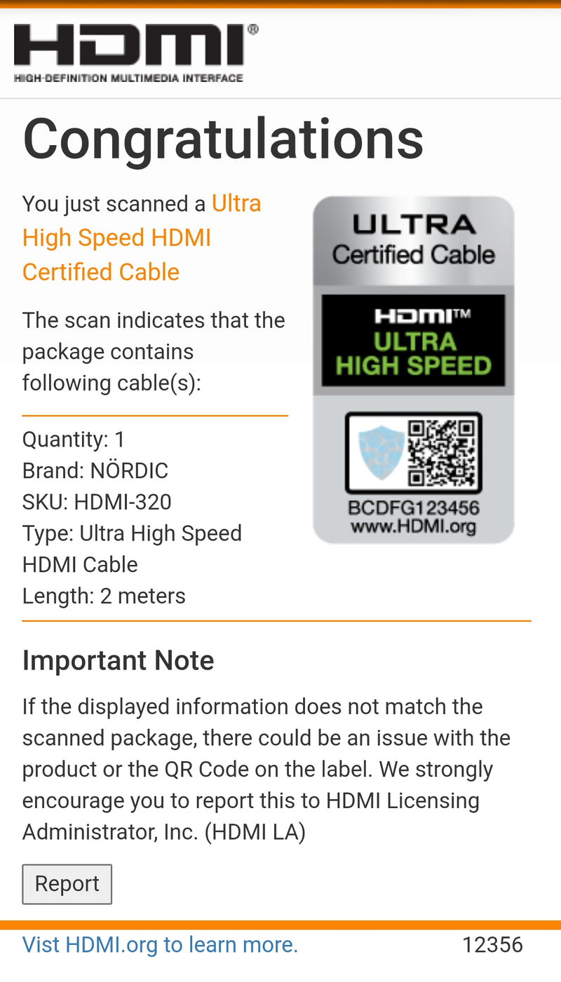 NÖRDIC CERTIFIED CABLES 2m Ultra High Speed HDMI 2.1 8K 60Hz 4K 120Hz 48Gbps Dynamic HDR eARC VRR extra slitstark nylonflätad kabel guldpläterad