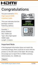 NÖRDIC CERTIFIED CABLES 2m Ultra High Speed HDMI 2.1 8K 60Hz 4K 120Hz 48Gbps Dynamic HDR eARC VRR nylonflätad kabel guldpläterad extra slitstark