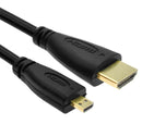 NÖRDIC HDMI till Micro HDMI kabel 1m High Speed HDMI with Ethernet Type A till Type D hane till hane svart
