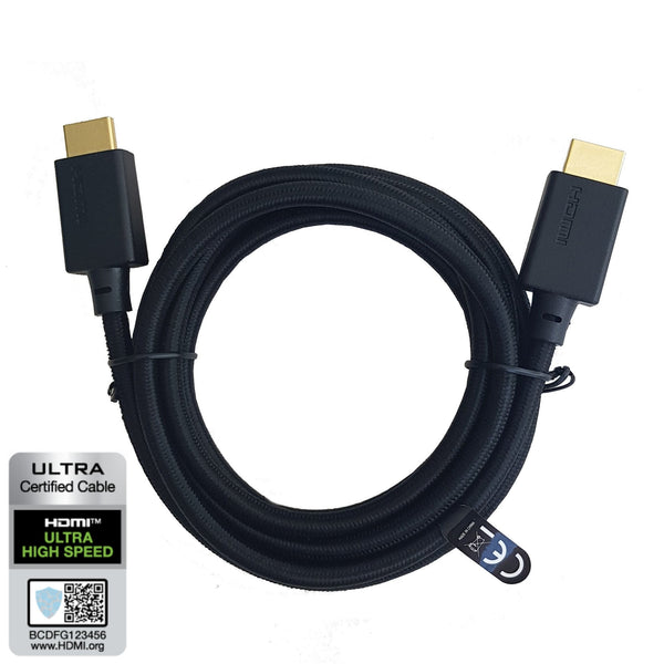 NÖRDIC CERTIFIED CABLES 3m Ultra High Speed HDMI 2.1 8K 60Hz 4K 120Hz  48Gbps Dynamic HDR eARC VRR guldpläterad