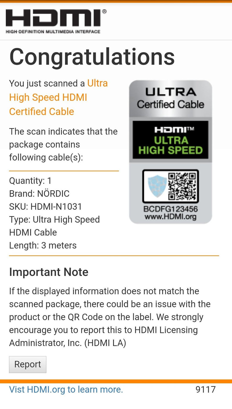 NÖRDIC CERTIFIED CABLES 3m Ultra High Speed  HDMI 2.1 8K 60Hz 4K 120Hz 48Gbps Dynamic HDR eARC Game Mode VRR Dolby ATMOS nylonflätad guldpläterad
