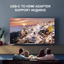 NÖRDIC Flat adapter USB-C till HDMI 4K60Hz 10cm