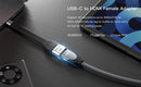 NÖRDIC Flat adapter USB-C till HDMI 4K60Hz 10cm