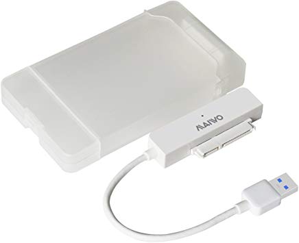 Maiwo K104 5Gbps USB3.1 till 2,5" HDD/SSD SATA III adapter med 10cm kabel USB A och transparent kabinett av plast