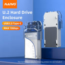 Maiwo K108U Extern kabinett USB-C 3.2 Gen2 10Gbps till 2,5 " U.2 PCIe NVMe SSD
