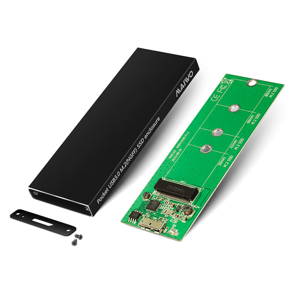 Maiwo K16N M.2 SATA SSD till USB3.1 GEN1 5Gbps extern Lagringskabinett 2230-2242-2260-2280 NGFF B-Key och B&M-Key  aluminium