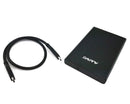 Maiwo K2568G2 USB3.2 Gen2 10Gbps USB-C extern Lagringskabinett upp till 2 TB 2,5 HDD, SSD 7mm, 9,5mm stöd för UASP verktygsfri installation Type C-C kabel