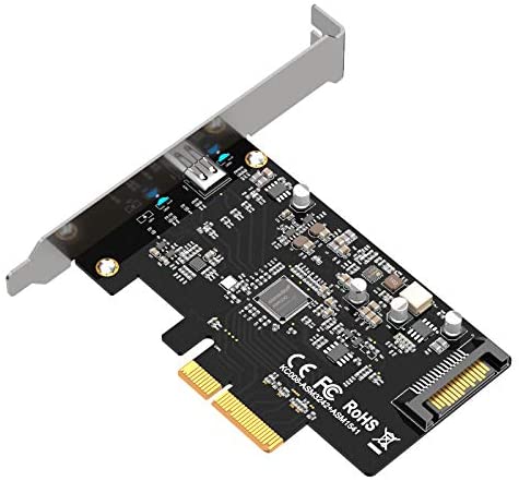 Maiwo KC008 PCI Express x4 kort till 1x extern USB Type C 20 Gbps USB 3.2 Gen 2x2 PCIe 3.0 x4