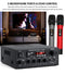 NÖRDIC Bluetooth 5.0 stereo amplifier 60+60W RMS förstärkare 2 mikrofon input digital audio karaoke