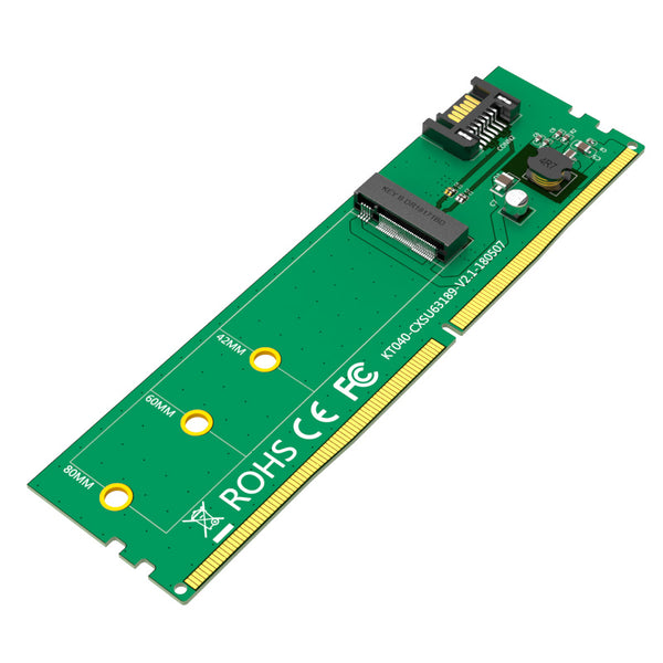 M.2 SSD till 2,5 SATA III-adapter - M.2 solid state-enhetskonverterare med  skyddshölje