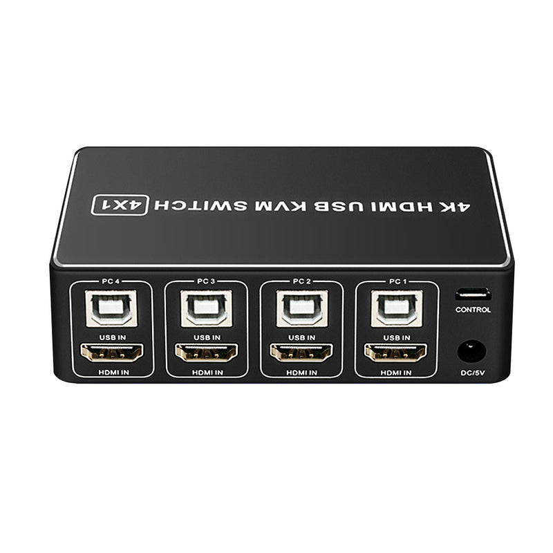 NÖRDIC KVM Switch 4 PC till 1xHDMI 4K 60Hz och 4xUSB HDCP 2.2 för Xbox, PS5, Laptop