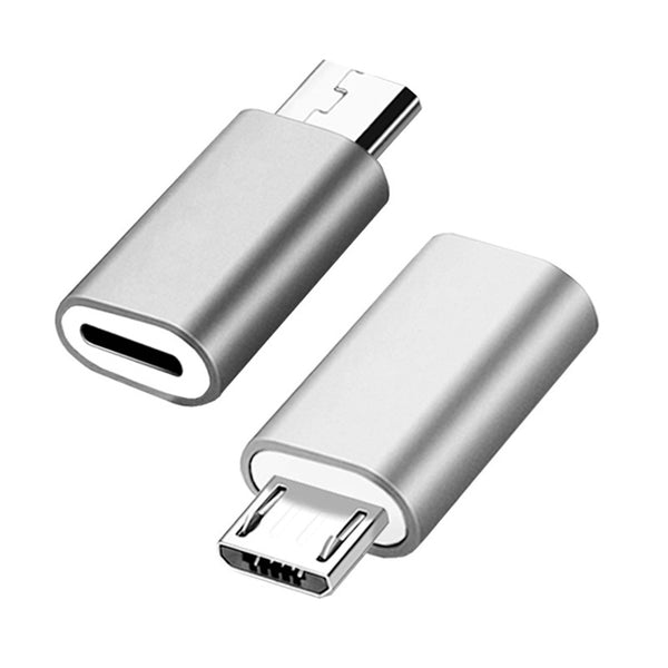 NÖRDIC Lightning till Micro USB Adapter space grey metal