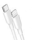 NÖRDIC Non MFI Lightning till USB C kabel för Iphone, Ipad och Ipod vit 1m