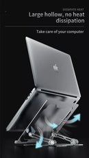 NÖRDIC Aluminium bärbarställ för upp till 17" justerbar höjd notebookställ laptopstativ dark grey