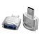 NÖRDIC USB-A 3.1 OTG hona till USB C hane adapter 5Gbps Aluminium silver synk och laddning OTG USB-C adapter