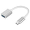 NÖRDIC USB3.2 Gen1 5Gbps USB-A OTG till USB-C adapter aluminium 50cm silver OTG till USB-C  Kabel