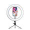 LED Ring Light 30cm diameter med mobilhållare med tripod 10 steg dimbar tre ljusläge selfie lampa ring lampa ring ljus