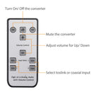 NÖRDIC Digital to analog ljudomvandlare 3x optical SPDIF och 1x Coaxial Toslink till analog L/R med fjärrkontroll DAC D/A omvandlare konvertor