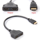 HDMI Splitter 1 till 2 upplösning 1080p 10cm kabel