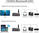 Digital to Analog DAC convertor 192kHz med 5.0 Bluetooth optisk koaxial och TOSLINK digital Audio till Stereo Analog RCA & 3.5mm