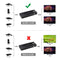 NÖRDIC HDMI Switch 4 till 2 med Audio Extractor och ARC, 4Kx2K i 60Hz, HDCP 1.4, 5.1 Surround, Metal