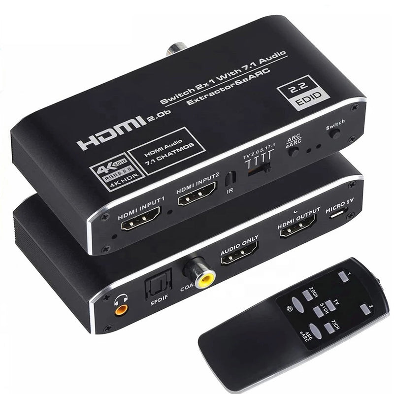 DELTACO HDMI-switch, 3 ingångar till 1 utgång Ultra-HD
