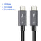 NÖRDIC Thunderbolt 3 USB C kabel 1m 20Gbps 100W Power Delivery 5K 60Hz dubbla 4K 60Hz UHD svart