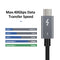 NÖRDIC Thunderbolt 3 USB C kabel 1m 40Gbps 100W Power Delivery 5K 60Hz dubbla 4K 60Hz UHD svart